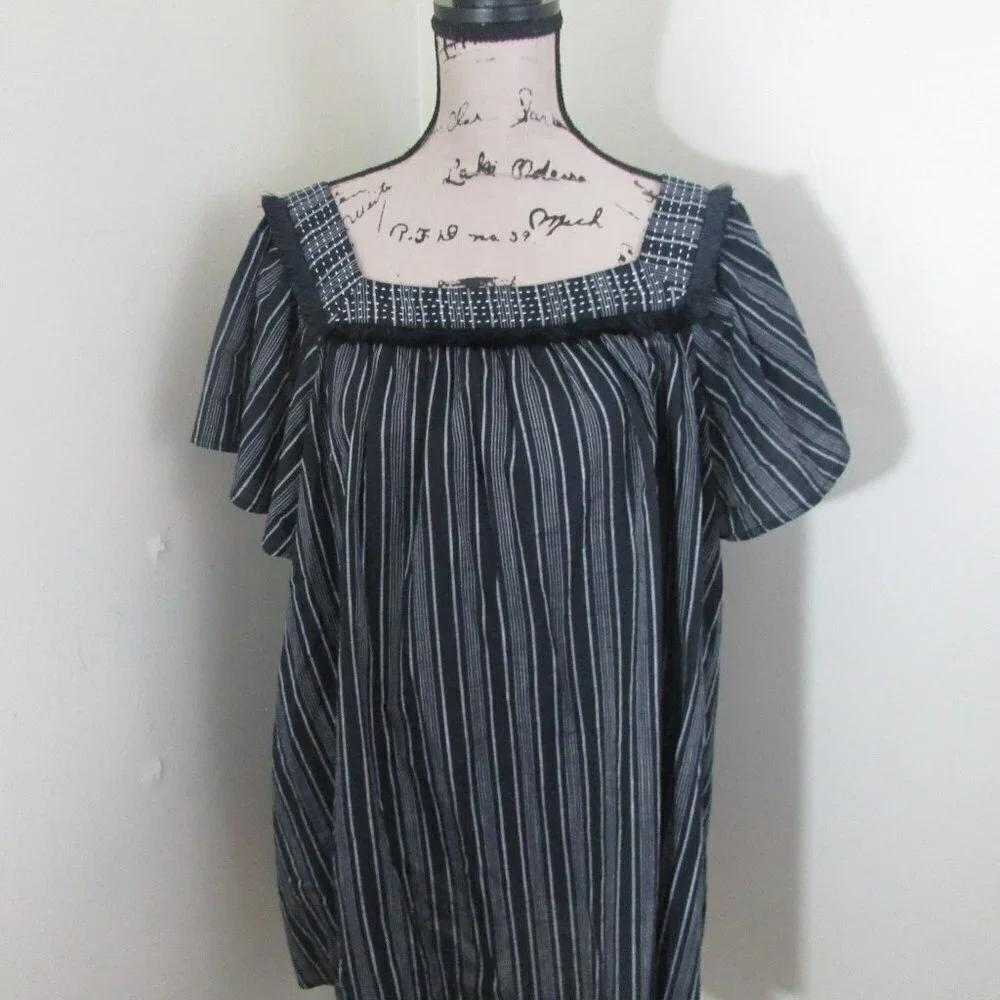 Isabel Maternity Shirt Large Black White